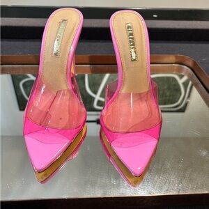 Pink and Gold Women's Heels